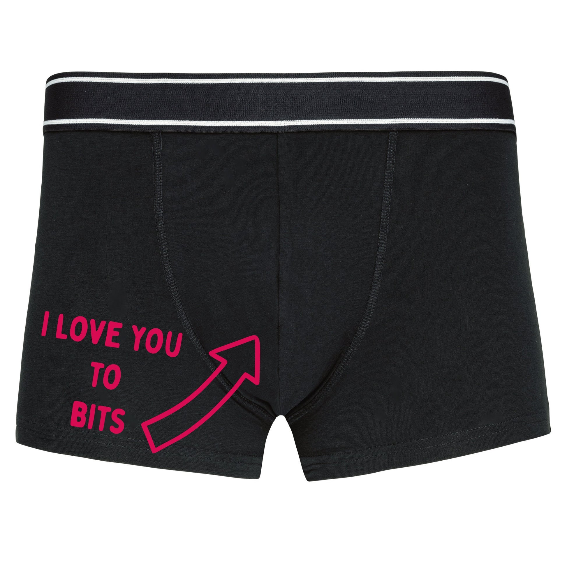 Boxer shorts -I Love you to bits - Valentines Gift For Him - Innuendo