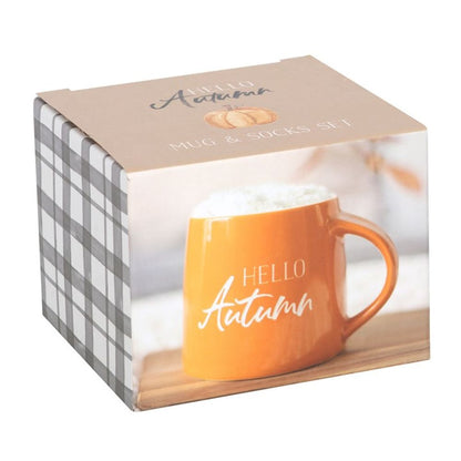 Hello Autumn Mug and Socks Set