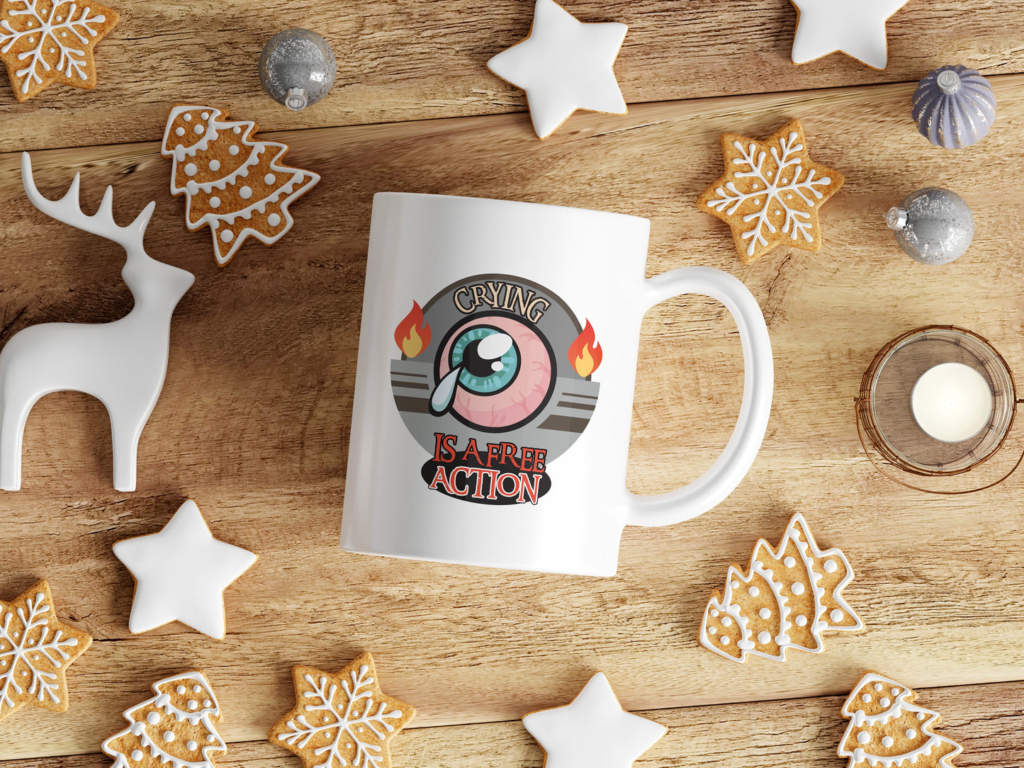 Dungeons and Dragons | DnD | Crying is a free action | Mug | Dungeons and Dragons Inspired Coffee Mug