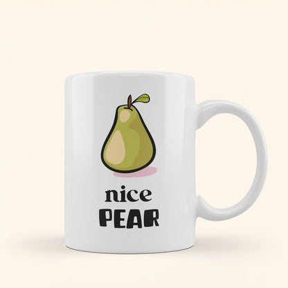 funny mug boob jokes coffee cup, nice pear mug with illustration of a pear
